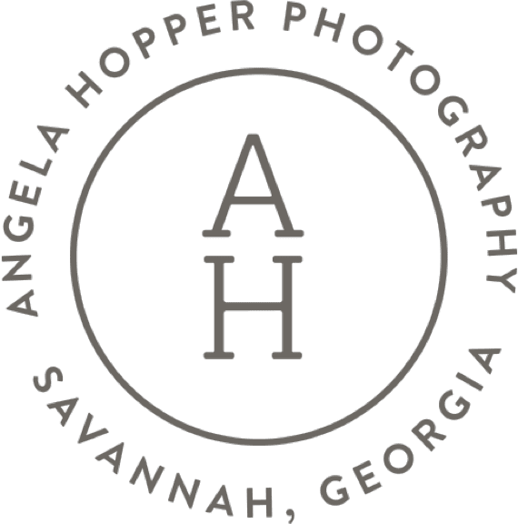 Circular Angela Hopper Photography in Savannah, Georgia logo