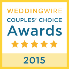 WeddingWire Couples' Choice Awards five-star 2015 badge